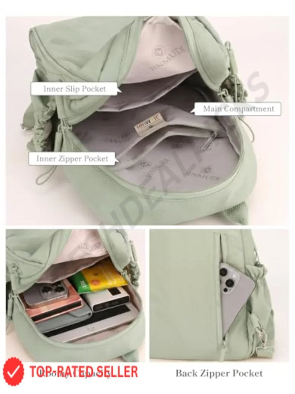 Convertible Nylon Mini Backpack Crossbody Sling Bag for Women Travel Daypack